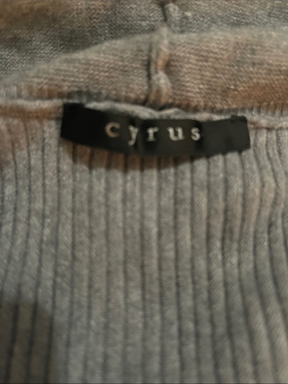 Cyrus Gray Ribbed Open-Front Cardigan - Picture 4 of 4